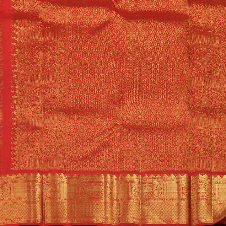 Hayagrivas Handloom Purple Kanjivaram Silk Saree with Red Border KBE2258B1-2