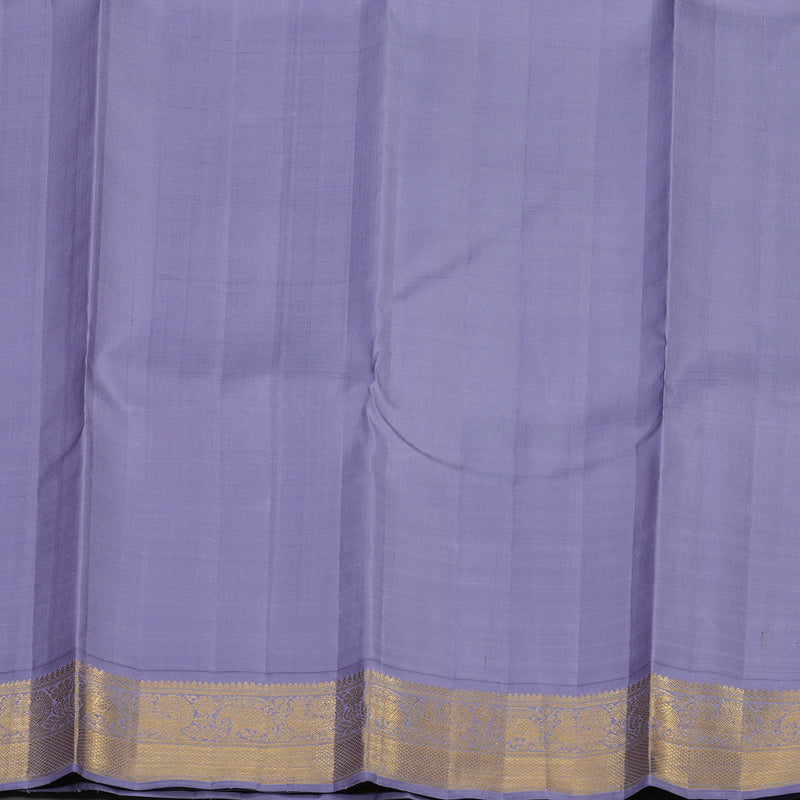 Hayagrivas Handloom Sky Blue Kanjivaram Silk Saree with Lavendar Border KBE2258B2-1