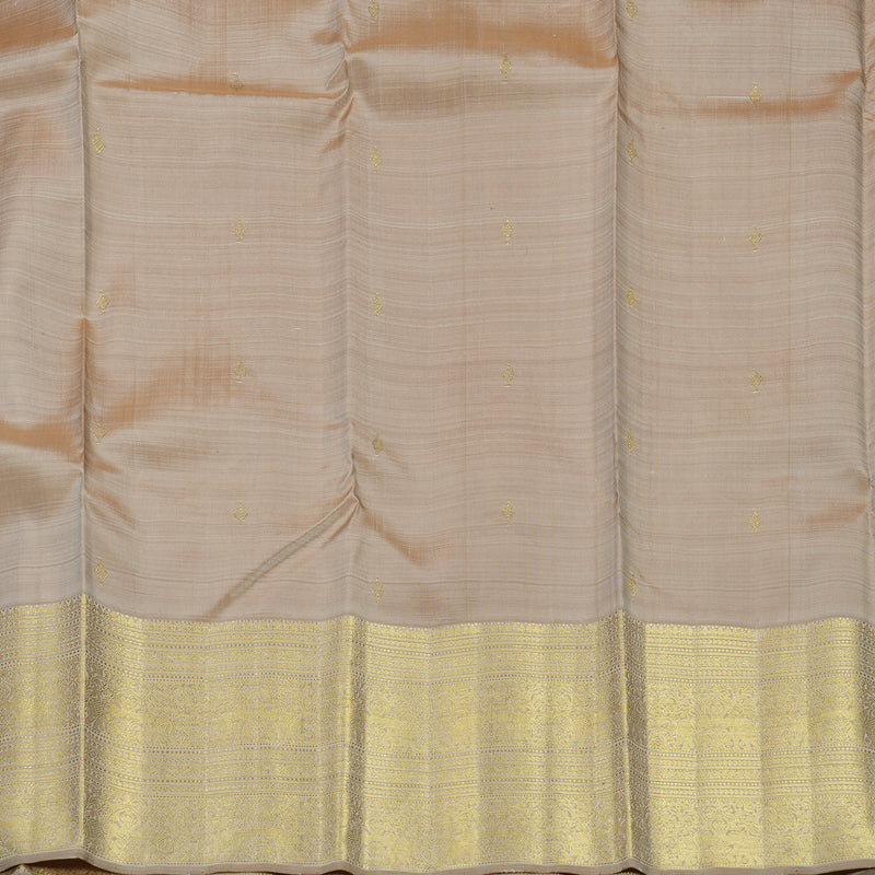 Hayagrivas Handloom Beige Kanjivaram Silk Saree KBE2260B5-1