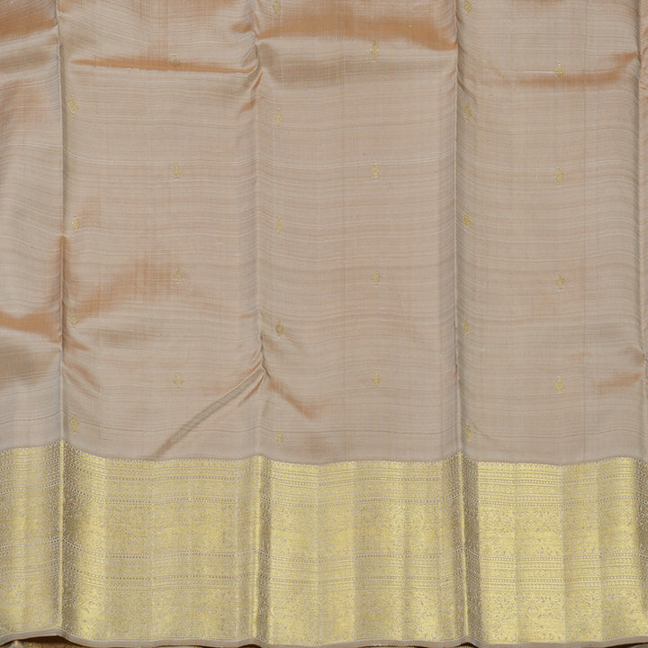 Hayagrivas Handloom Beige Kanjivaram Silk Saree KBE2260B5-1