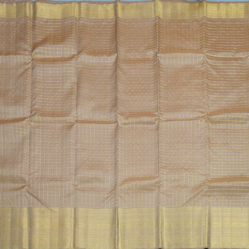Hayagrivas Handloom Beige Kanjivaram Silk Saree KBE2260B5-1