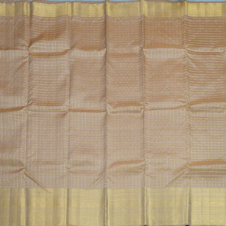 Hayagrivas Handloom Beige Kanjivaram Silk Saree KBE2260B5-1