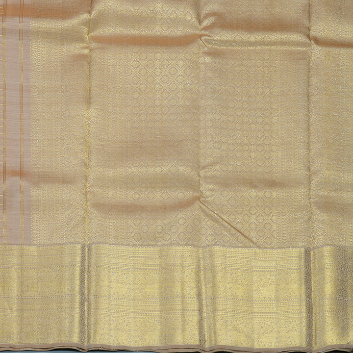 Hayagrivas Handloom Beige Kanjivaram Silk Saree KBE2260B5-1