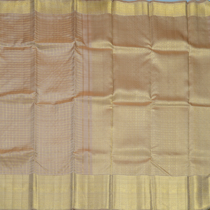 Hayagrivas Handloom Beige Kanjivaram Silk Saree KBE2260B5-1