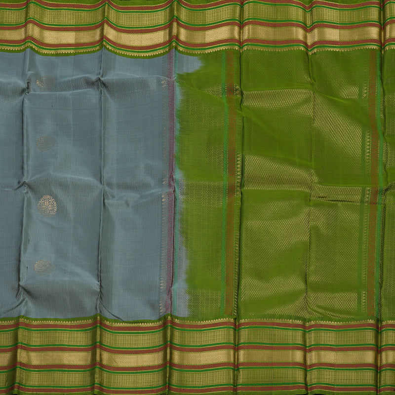 Hayagrivas Grey Pure Soft Silk Saree KBE226D1-8