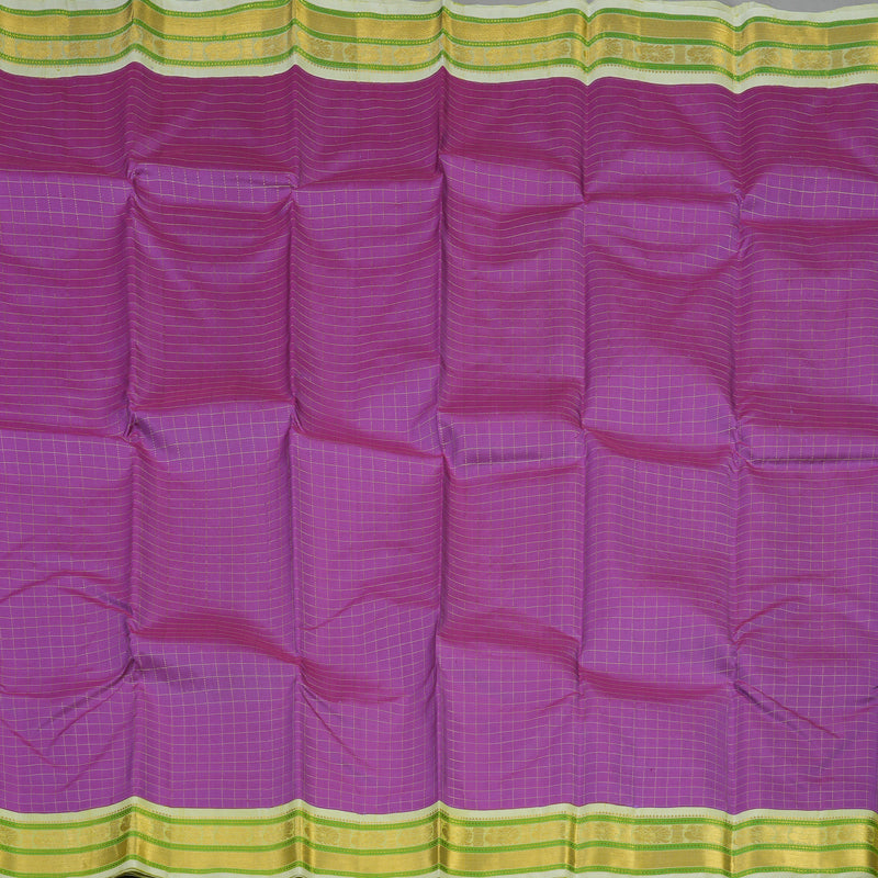 Hayagrivas Handloom Lavendar Kanjivaram Silk Saree with Light Pista Green Border KBE2271B10-1