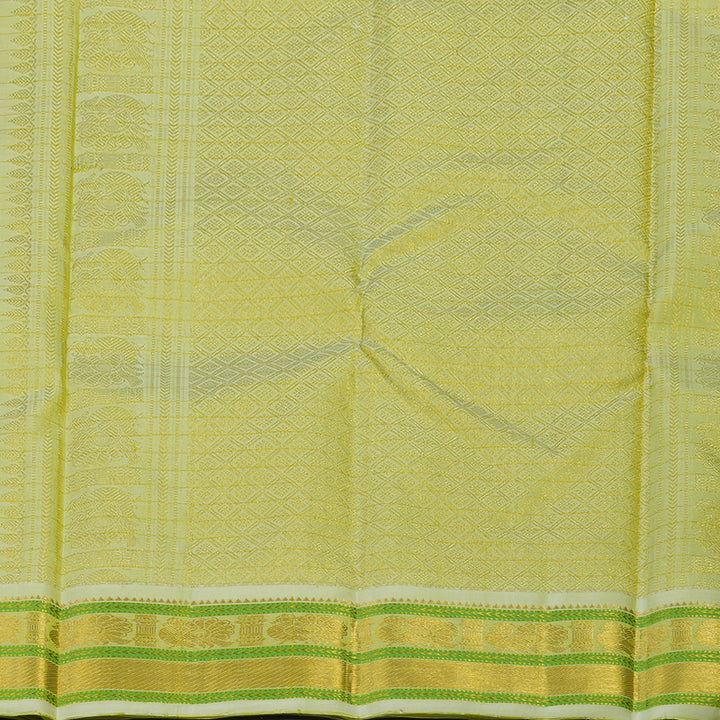 Hayagrivas Handloom Lavendar Kanjivaram Silk Saree with Light Pista Green Border KBE2271B10-1