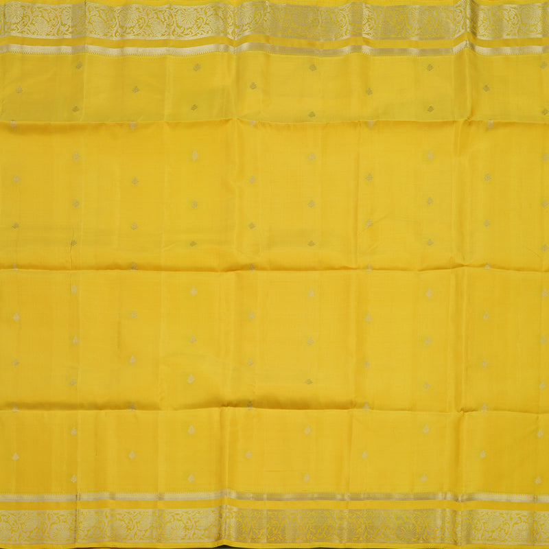 Hayagrivas Lemon Yellow Handloom Soft Silk Saree KBE2275B2-9