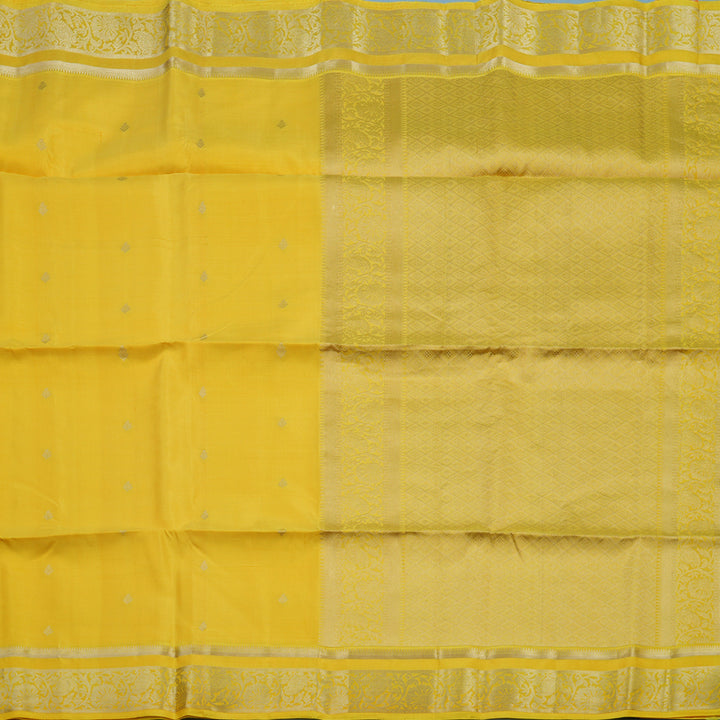 Hayagrivas Lemon Yellow Handloom Soft Silk Saree KBE2275B2-9