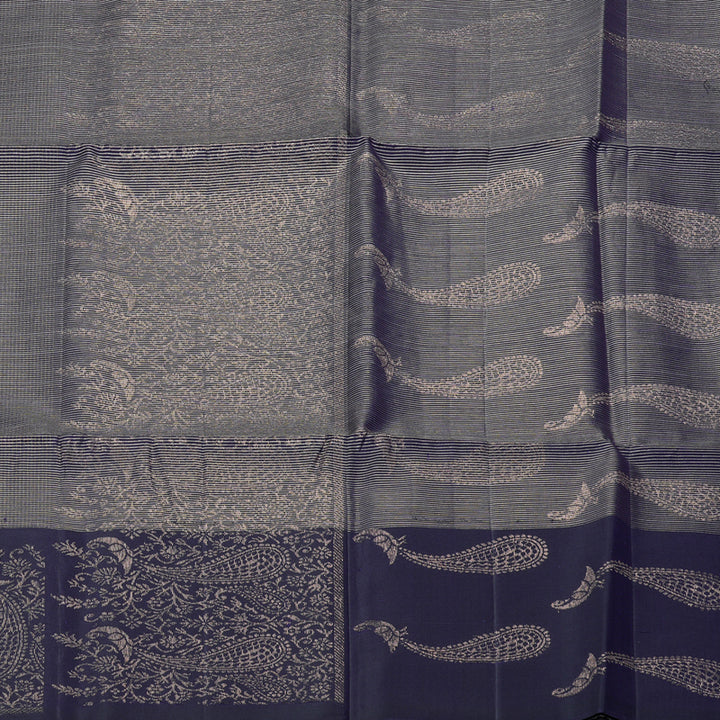 Hayagrivas Navy Blue Handloom Soft Silk Saree KBE2275B2-2