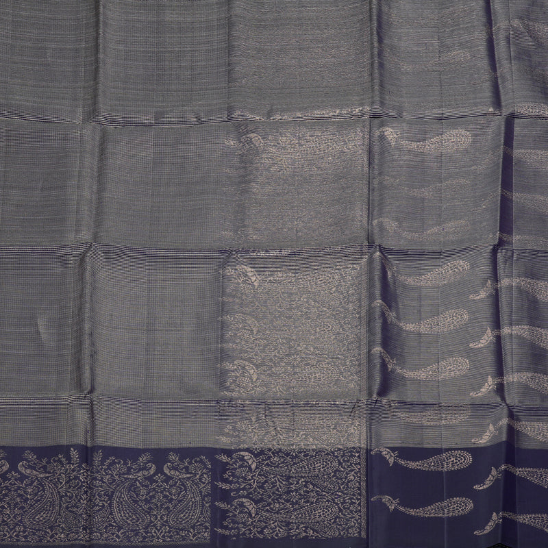 Hayagrivas Navy Blue Handloom Soft Silk Saree KBE2275B2-2