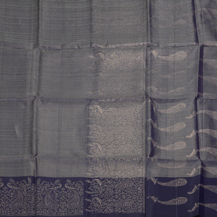 Hayagrivas Navy Blue Handloom Soft Silk Saree KBE2275B2-2