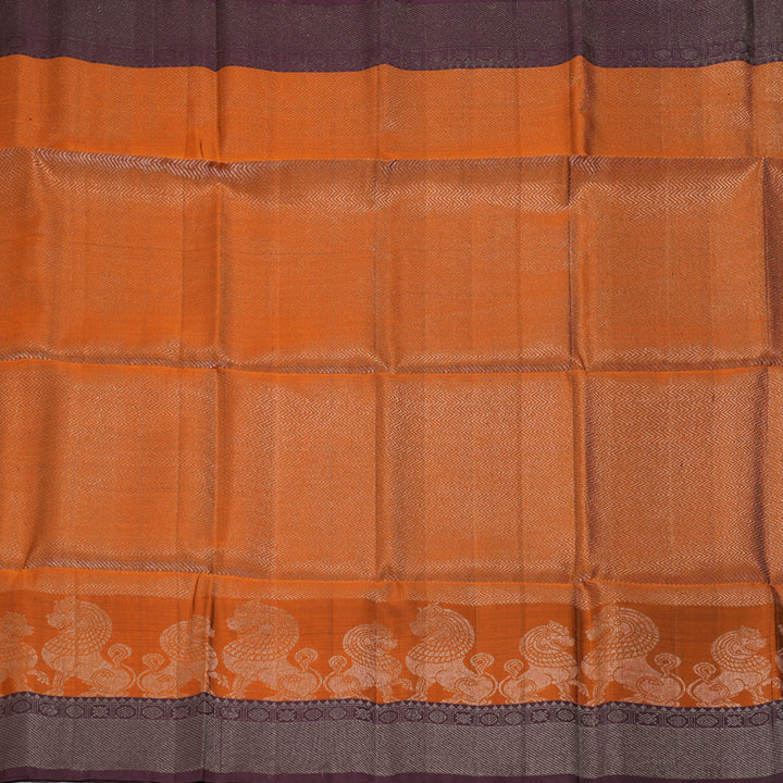 Hayagrivas Rust Orange Handloom Soft Silk Saree KBE2275B2-6