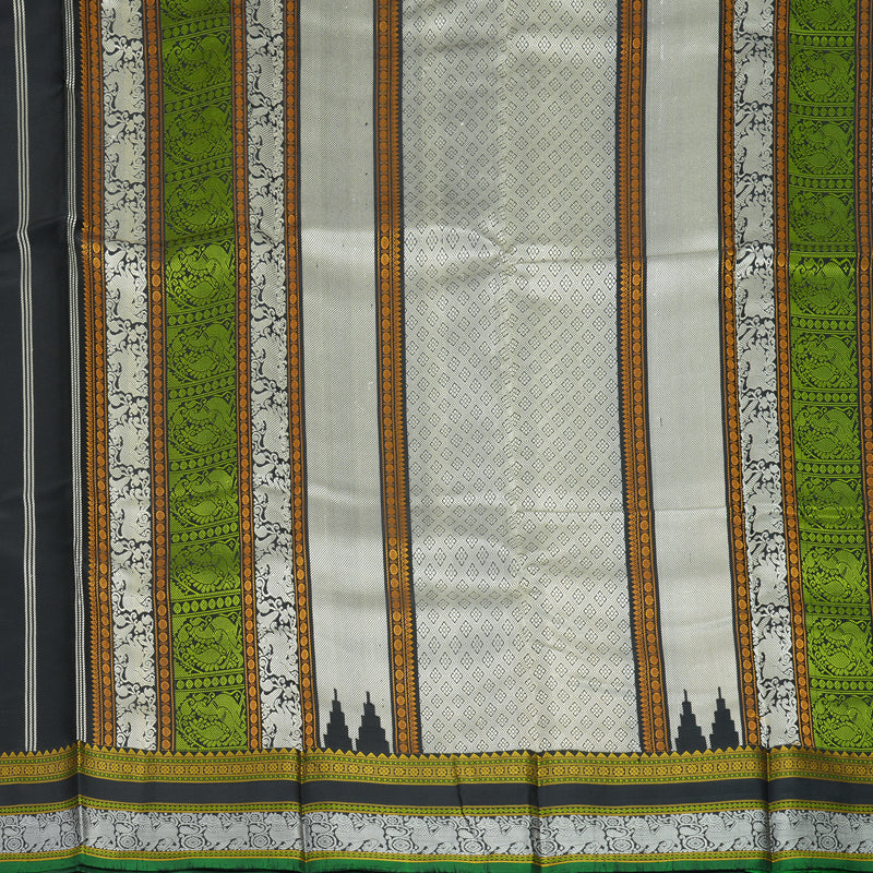 Hayagrivas Handloom Black Kanjivaram Silk Saree KBE2278B2-1