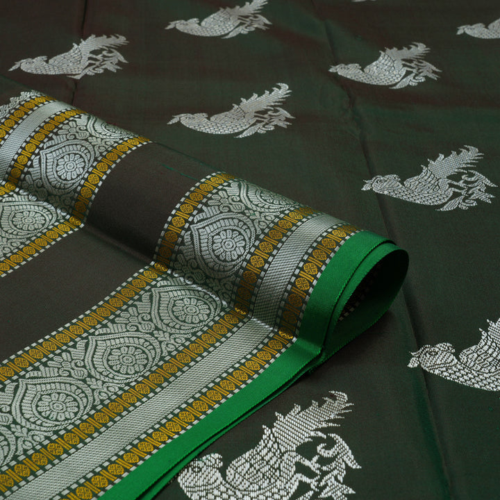 Hayagrivas Handloom Deep Manthalir Kanjivaram Silk Saree KBE2278B4-3