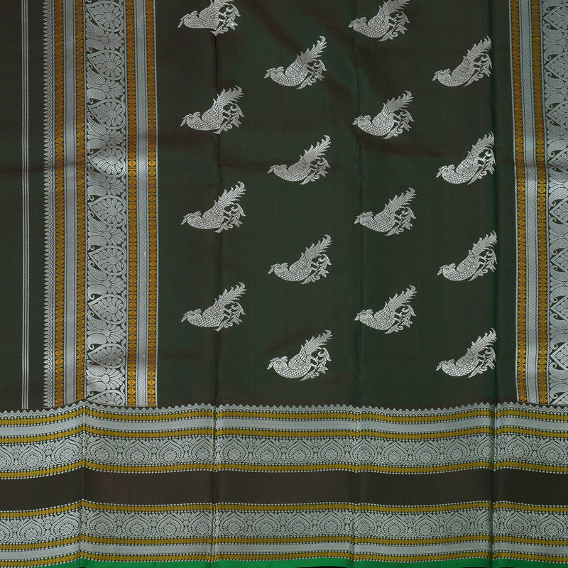Hayagrivas Handloom Deep Manthalir Kanjivaram Silk Saree KBE2278B4-3