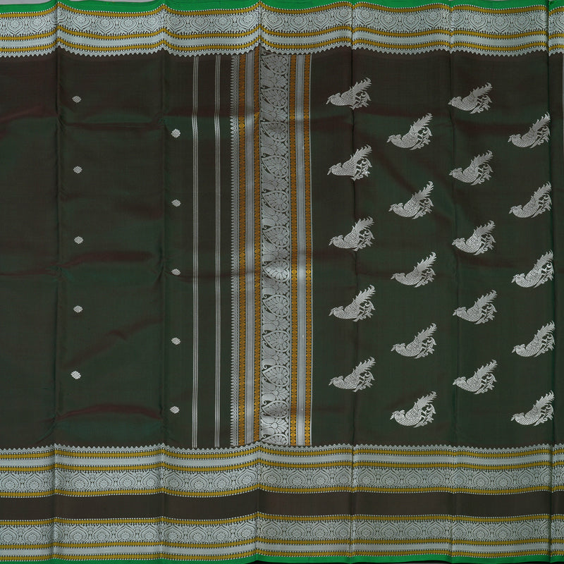 Hayagrivas Handloom Deep Manthalir Kanjivaram Silk Saree KBE2278B4-3