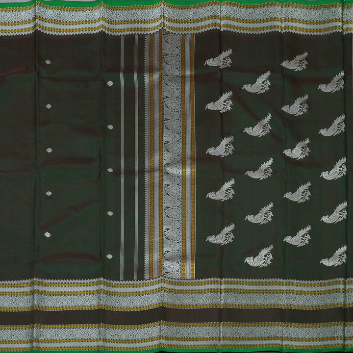 Hayagrivas Handloom Deep Manthalir Kanjivaram Silk Saree KBE2278B4-3