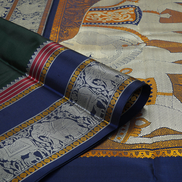 Hayagrivas Handloom Karum Pachai Kanjivaram Silk Saree KBE2278B5-1