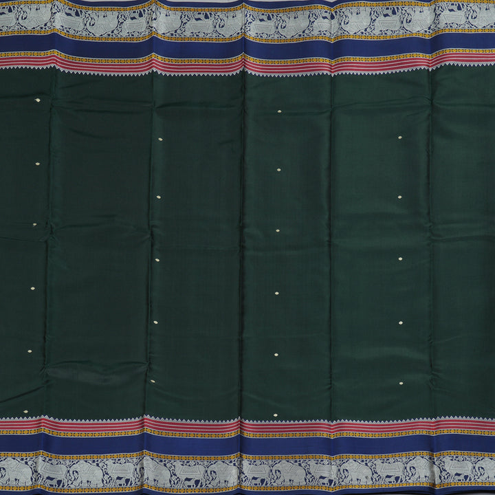Hayagrivas Handloom Karum Pachai Kanjivaram Silk Saree KBE2278B5-1