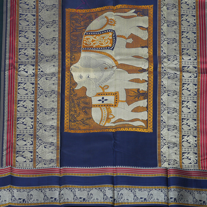Hayagrivas Handloom Karum Pachai Kanjivaram Silk Saree KBE2278B5-1