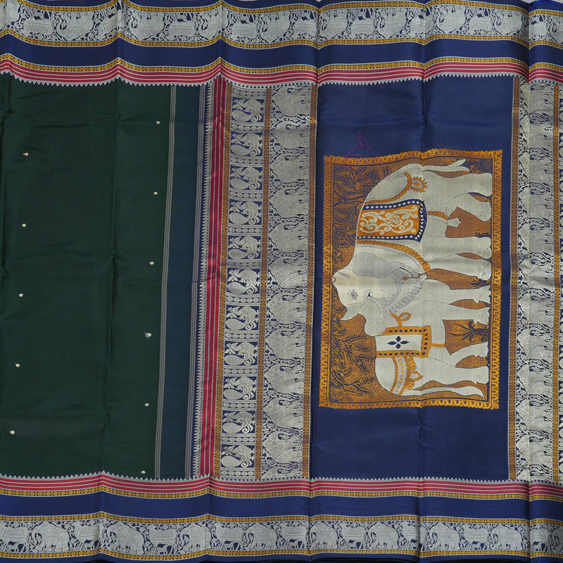 Hayagrivas Handloom Karum Pachai Kanjivaram Silk Saree KBE2278B5-1