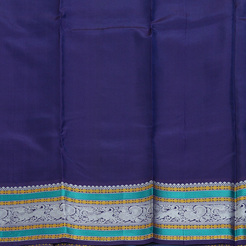 Hayagrivas Handloom Purple Kanjivaram Silk Saree KBE2278B6-2