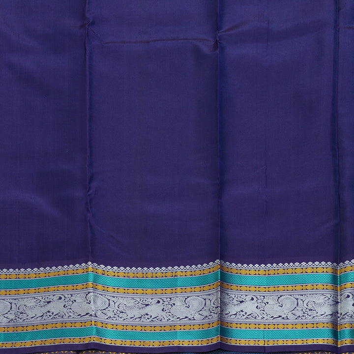 Hayagrivas Handloom Purple Kanjivaram Silk Saree KBE2278B6-2