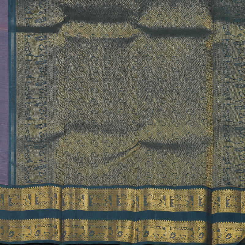 Hayagrivas Handloom Baby Pink Kanjivaram Silk Saree with Grey Border KBE2281B1-2