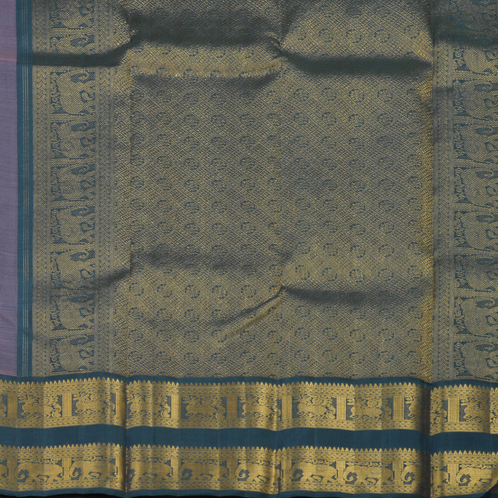 Hayagrivas Handloom Baby Pink Kanjivaram Silk Saree with Grey Border KBE2281B1-2