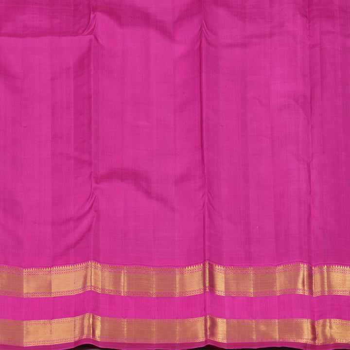 Hayagrivas Handloom Ananda Blue Kanjivaram Silk Saree with Rani Pink Border KBE2281B3-2