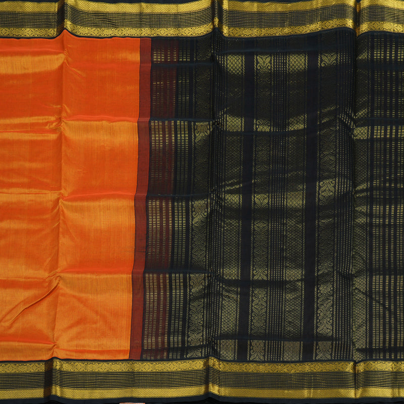 Hayagrivas Mambazham Orange Pure Silk Cotton Saree KBE2283B1-13