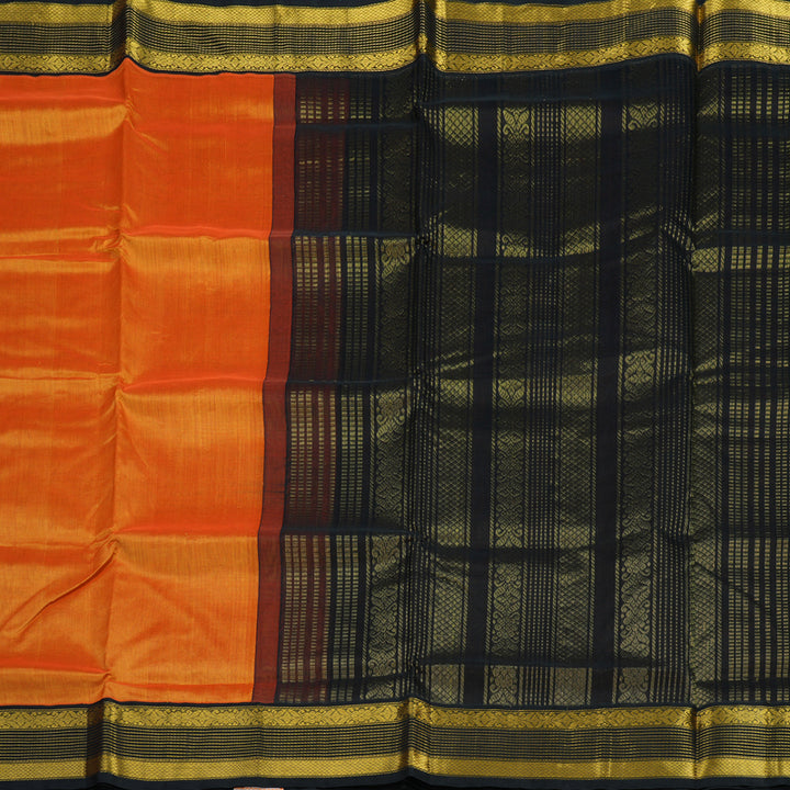 Hayagrivas Mambazham Orange Pure Silk Cotton Saree KBE2283B1-13