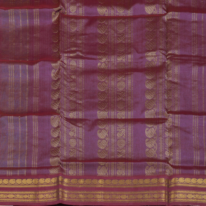 Hayagrivas Dual Tone of Blue & Yellow Pure Silk Cotton Saree KBE2283B1-2