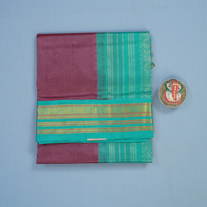 Hayagrivas Pinkish-Purple Pure Silk Cotton Saree KBE2283B1-21