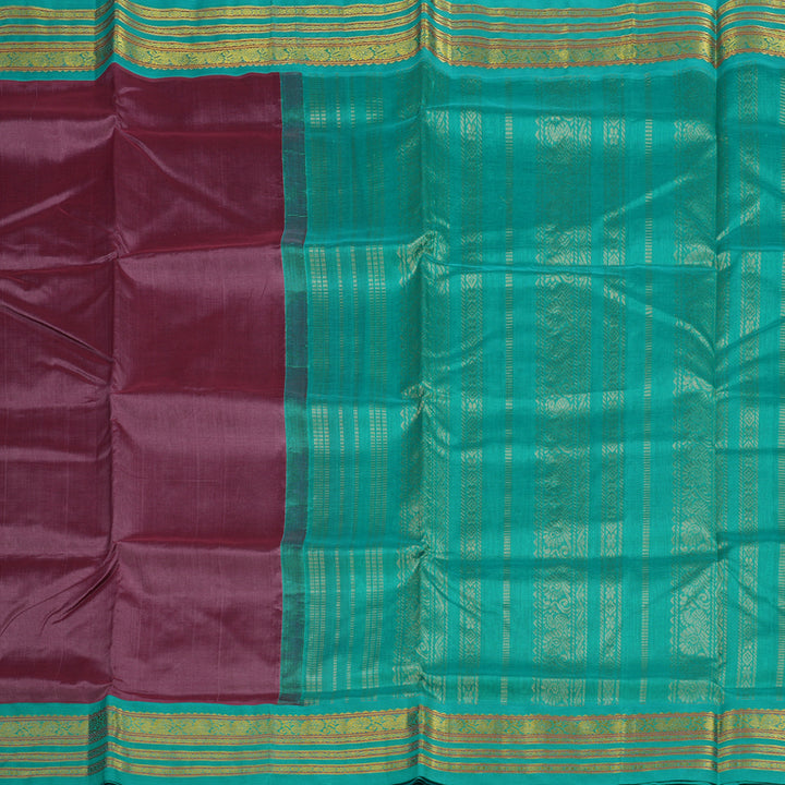 Hayagrivas Pinkish-Purple Pure Silk Cotton Saree KBE2283B1-21