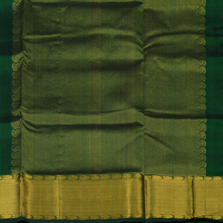 Hayagrivas Bottle Green Pure Silk Cotton Saree KBE2283B10-6