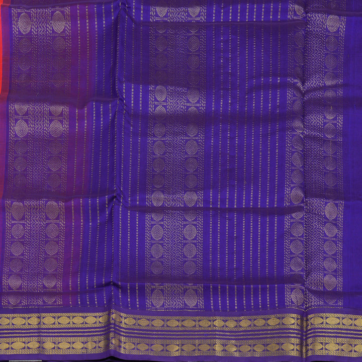 Hayagrivas Tomato Pink Pure Silk Cotton Saree KBE2283B2-17