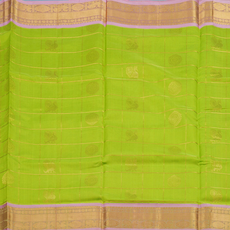 Hayagrivas Neon Green Pure Silk Cotton Saree KBE2283B7-18