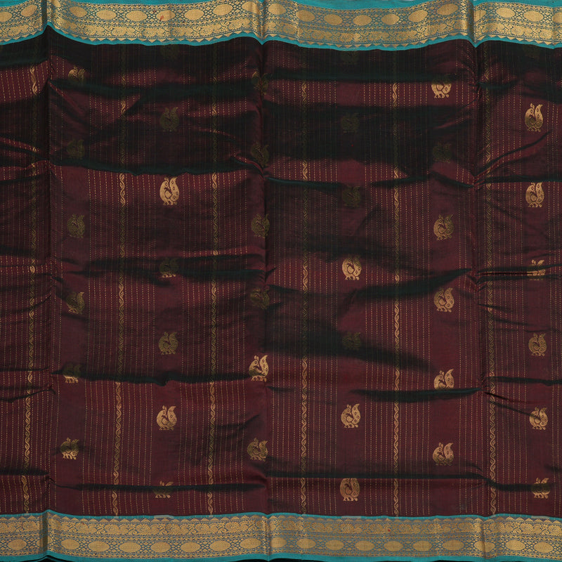 Hayagrivas Wine Maroon Pure Silk Cotton Saree KBE2283B7-22