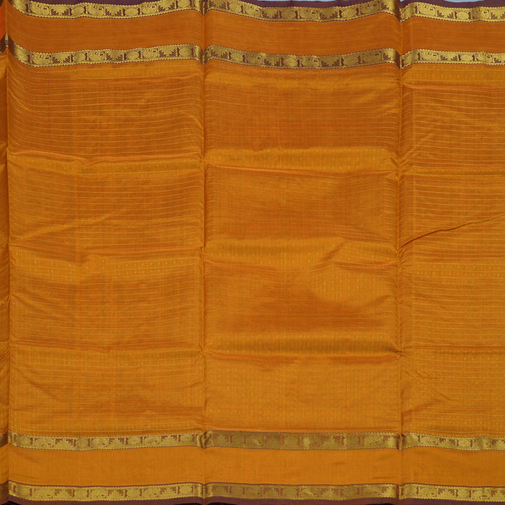 Hayagrivas Turmeric Yellow Pure Silk Cotton Saree KBE2283B9-6