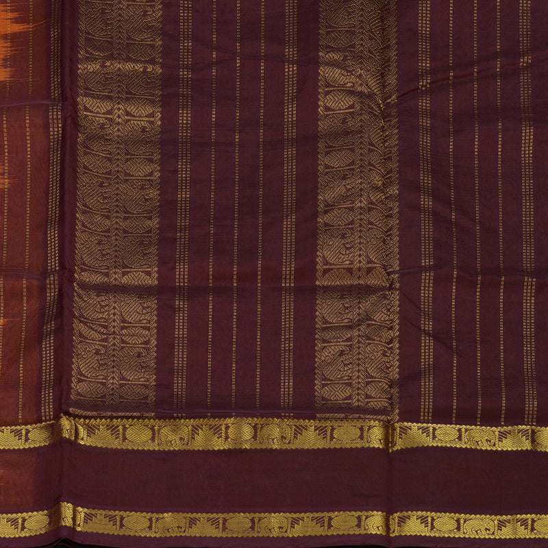 Hayagrivas Turmeric Yellow Pure Silk Cotton Saree KBE2283B9-6