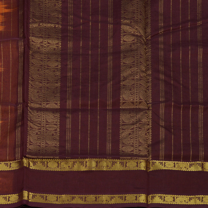 Hayagrivas Turmeric Yellow Pure Silk Cotton Saree KBE2283B9-6