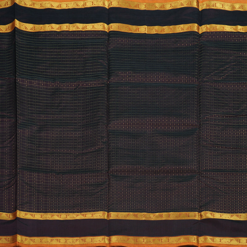 Hayagrivas Kanchana Brown Pure Silk Cotton Saree KBE2283B9-9