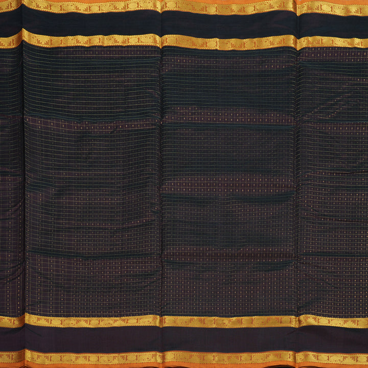Hayagrivas Kanchana Brown Pure Silk Cotton Saree KBE2283B9-9