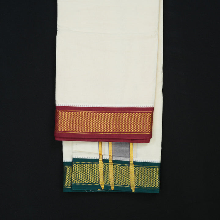 Hayagrivas Handloom 9*5 Cotton Dhothi KBE2286B1-1