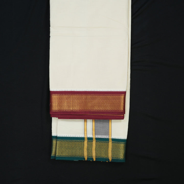 Hayagrivas Handloom 10*6 Cotton Dhothi KBE2286B2-1