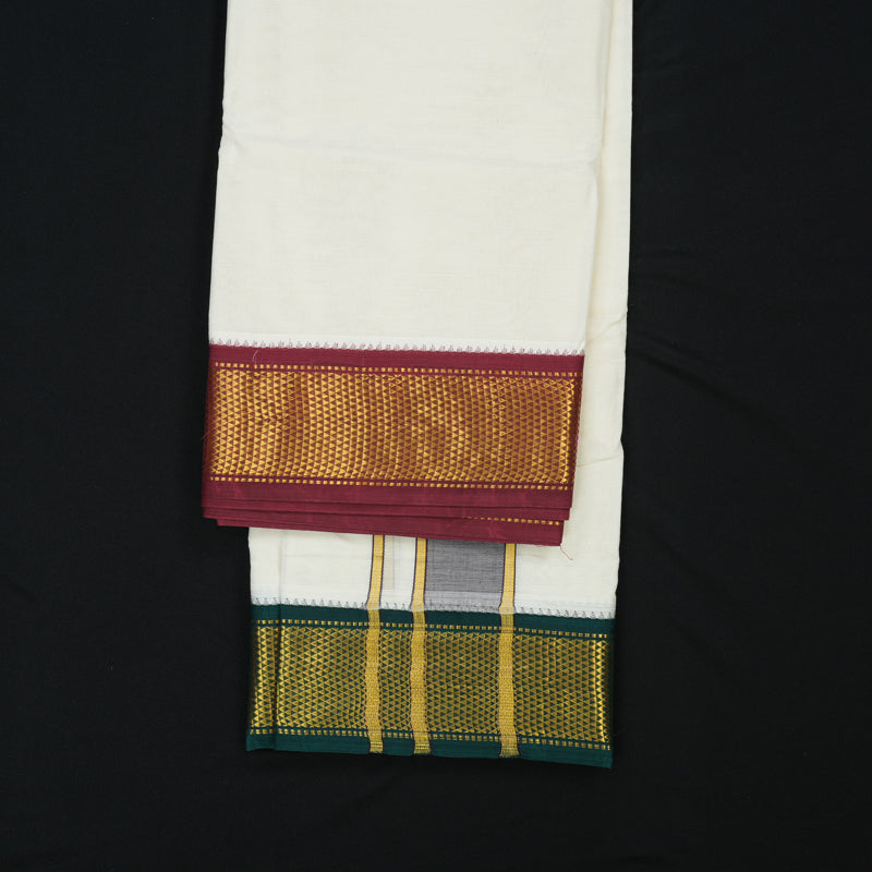 Hayagrivas Handloom 10*6 Cotton Dhothi KBE2286B6-1