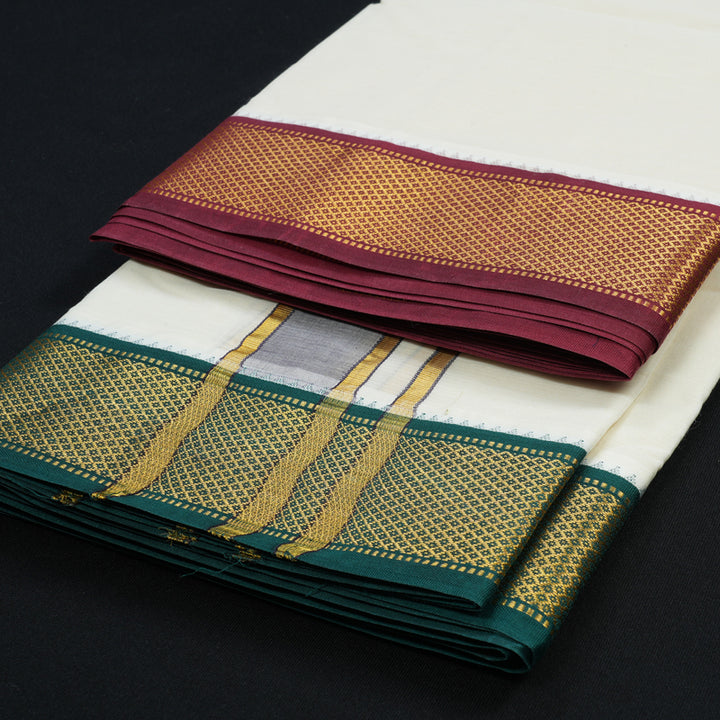 Hayagrivas Handloom 9*5 Cotton Dhothi KBE2286B7-1