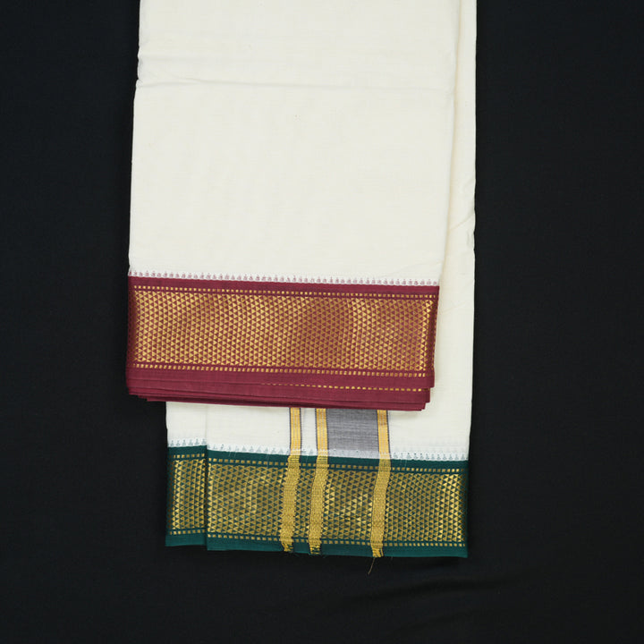 Hayagrivas Handloom Pure 10*6 Cotton Dhothi KBE2286B8-1